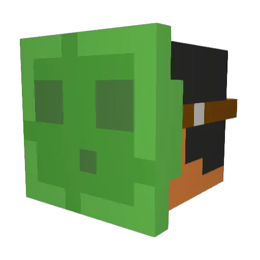 renatovisk Minecraft avatar head, 3D render