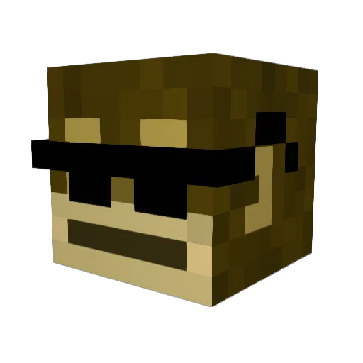renbo_ Minecraft avatar head, 3D render