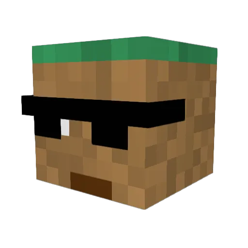 renchons Minecraft avatar head, 3D render