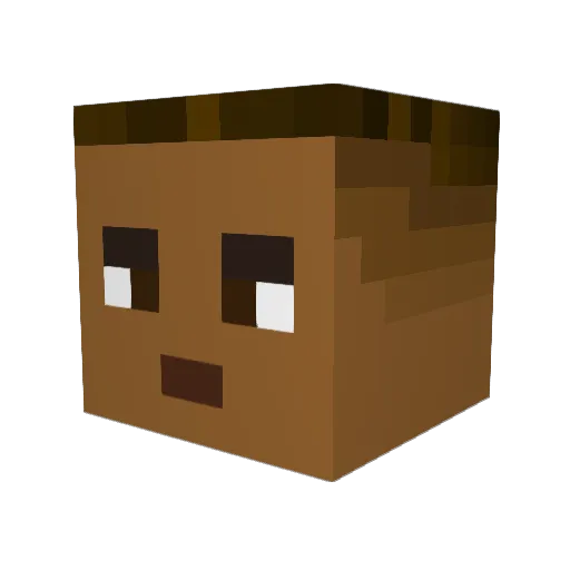 render4568 Minecraft avatar head, 3D render