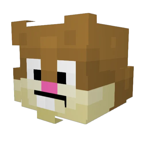 renecton Minecraft avatar head, 3D render