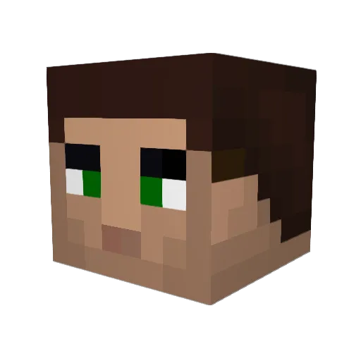 renedd Minecraft avatar head, 3D render