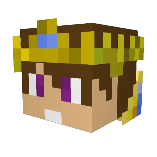 reneog Minecraft avatar head, 3D render