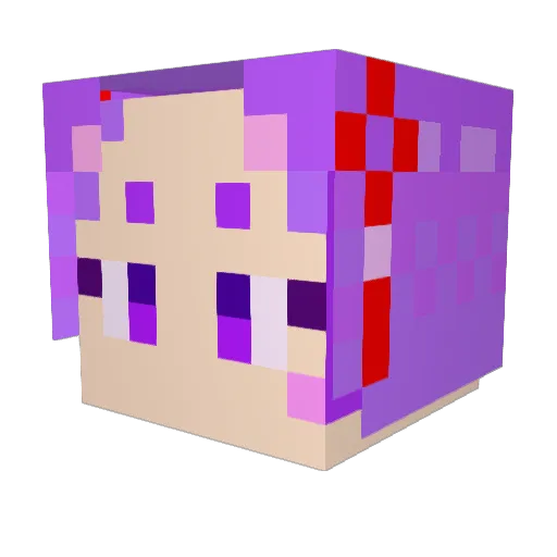 renge1117 Minecraft avatar head, 3D render