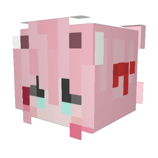 renjiakai Minecraft avatar head, 3D render