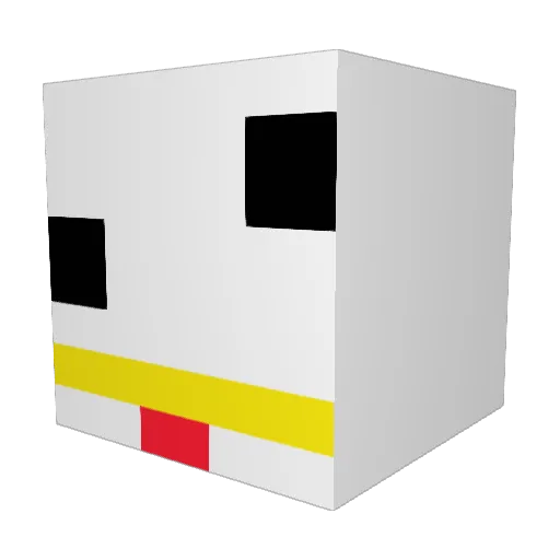 rennieio Minecraft avatar head, 3D render