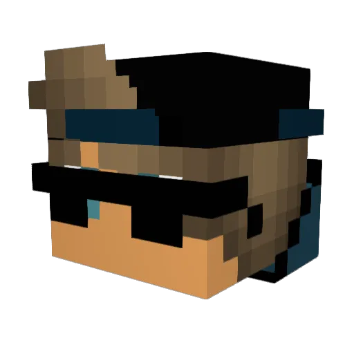 renosans Minecraft avatar head, 3D render