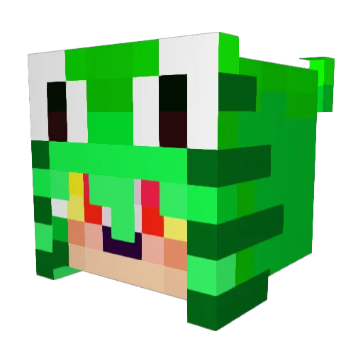 renp4nda Minecraft avatar head, 3D render