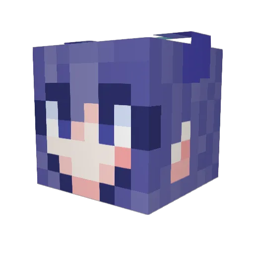 renpun Minecraft avatar head, 3D render