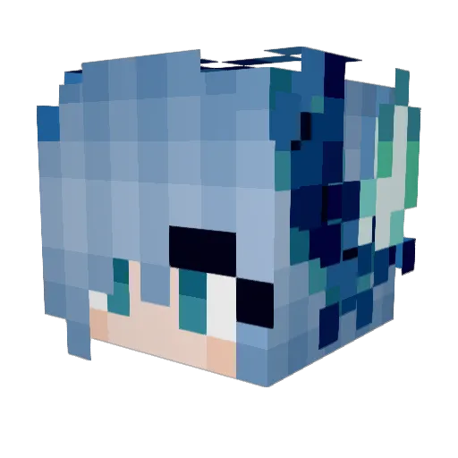 renqux Minecraft avatar head, 3D render