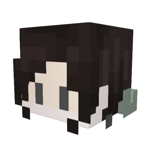 renris Minecraft avatar head, 3D render