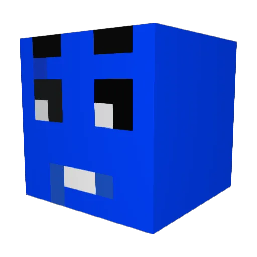 renshot Minecraft avatar head, 3D render
