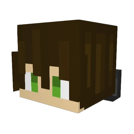 rentalspoti Minecraft avatar head, 3D render