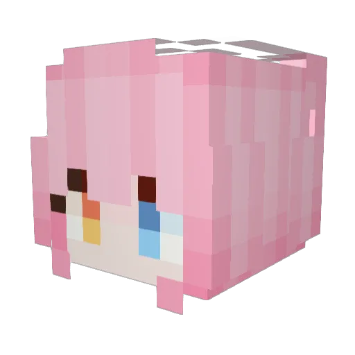 rentaurusu Minecraft avatar head, 3D render