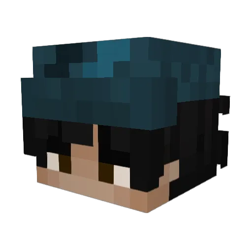 rentnotides Minecraft avatar head, 3D render