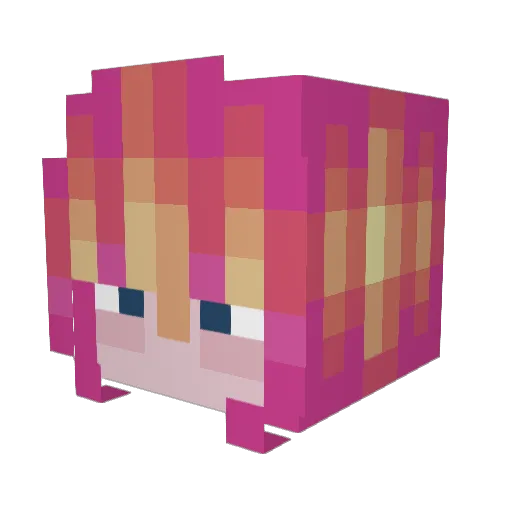 renvoiid Minecraft avatar head, 3D render