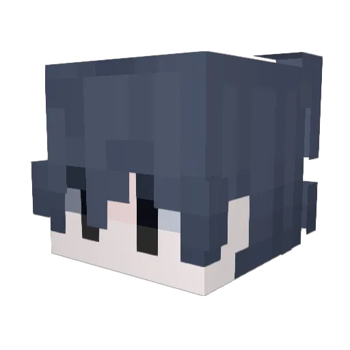 reording Minecraft avatar head, 3D render