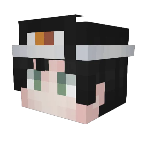 repempty Minecraft avatar head, 3D render