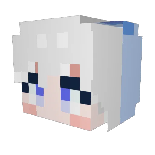 repiple Minecraft avatar head, 3D render