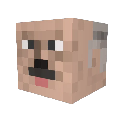 repirK Minecraft avatar head, 3D render