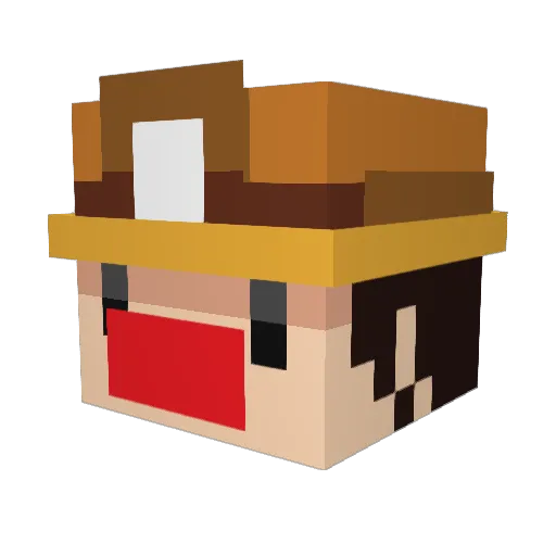 repiv Minecraft avatar head, 3D render