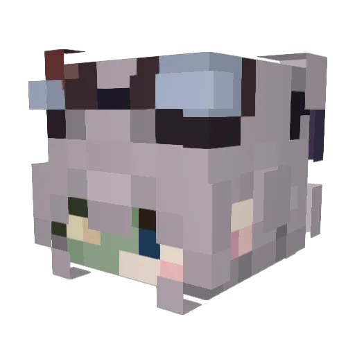 replacingbird Minecraft avatar head, 3D render
