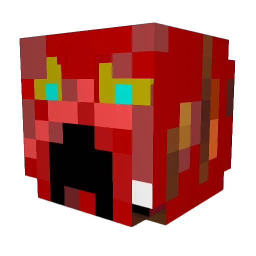 replica1 Minecraft avatar head, 3D render