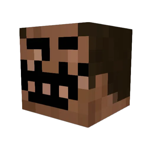 replqcement Minecraft avatar head, 3D render