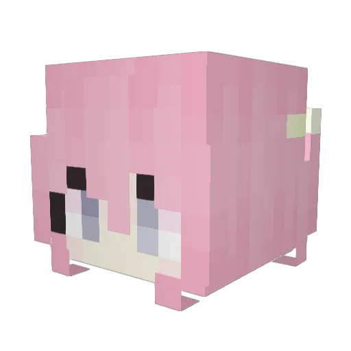 reponyan Minecraft avatar head, 3D render
