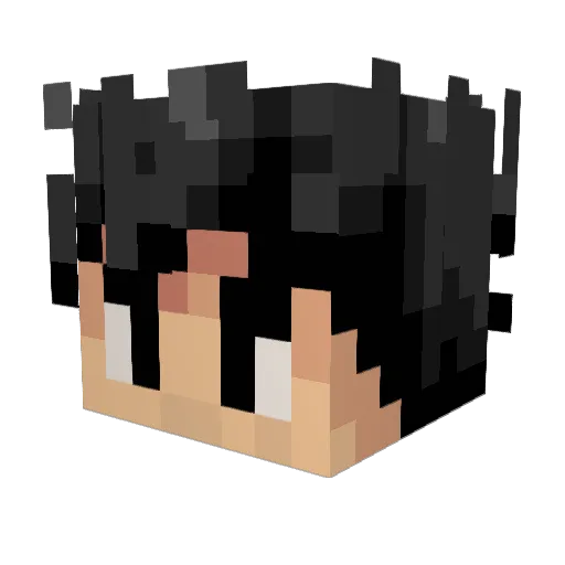 repouse Minecraft avatar head, 3D render