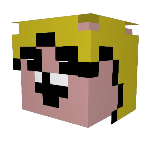 repreh2 Minecraft avatar head, 3D render