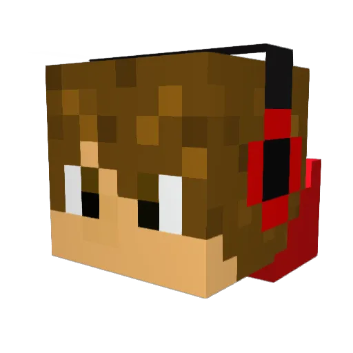 rept1k Minecraft avatar head, 3D render