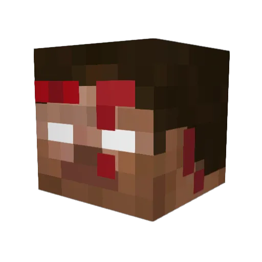 reptilek Minecraft avatar head, 3D render
