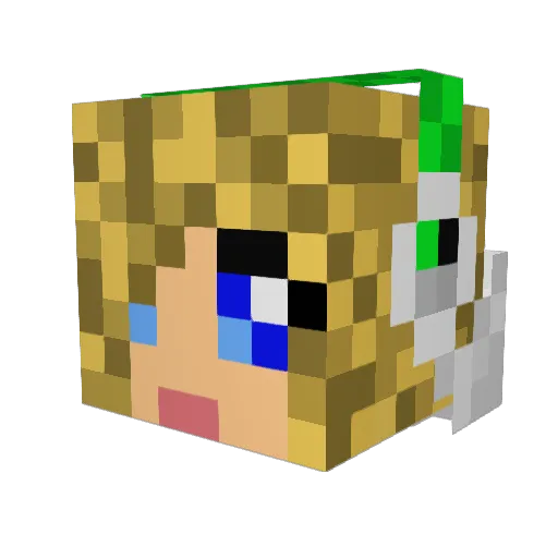 repudi8or Minecraft avatar head, 3D render