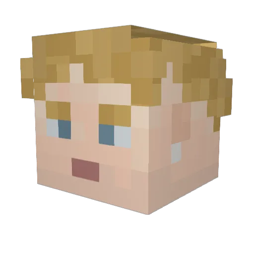 requiemg Minecraft avatar head, 3D render