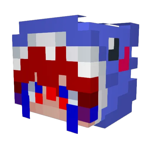 requin489 Minecraft avatar head, 3D render