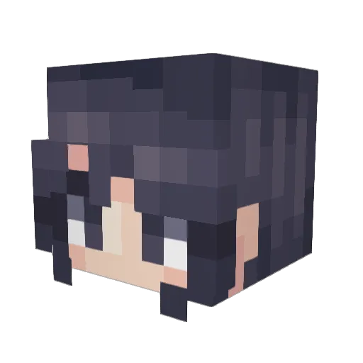 rereiko Minecraft avatar head, 3D render