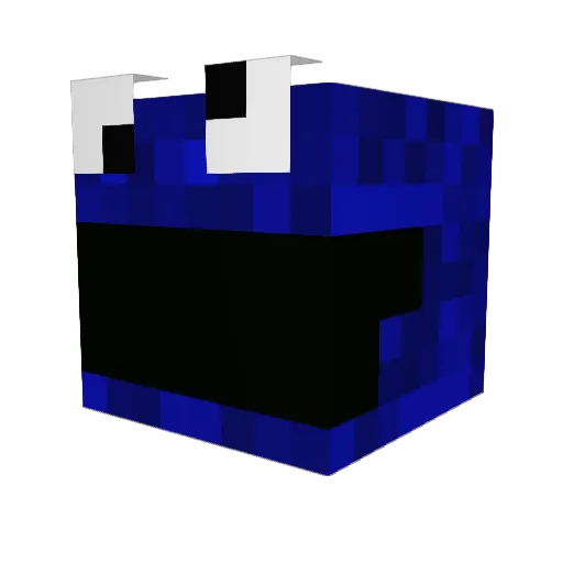 rereretard Minecraft avatar head, 3D render