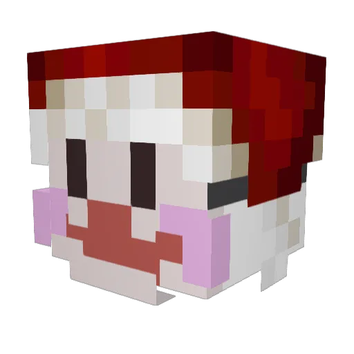 resails_alt Minecraft avatar head, 3D render