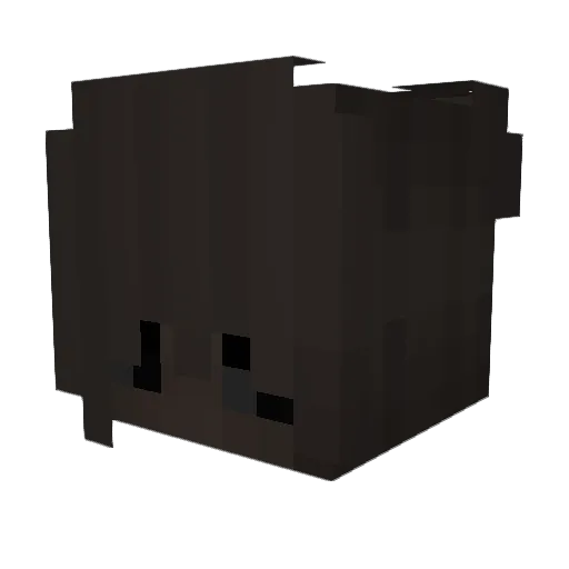 resclve Minecraft avatar head, 3D render
