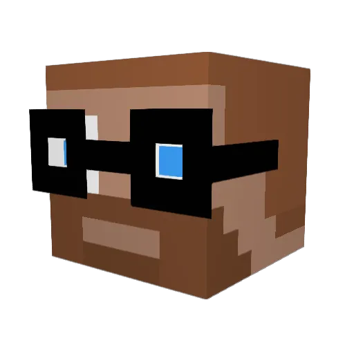 rescuetoaster Minecraft avatar head, 3D render