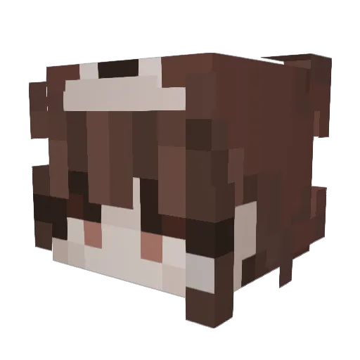 resemi Minecraft avatar head, 3D render