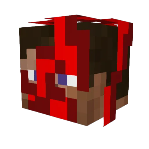 resenet_543 Minecraft avatar head, 3D render