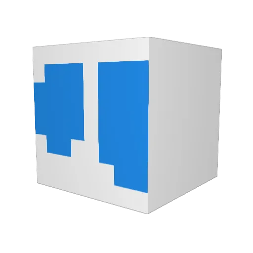 resettlement Minecraft avatar head, 3D render