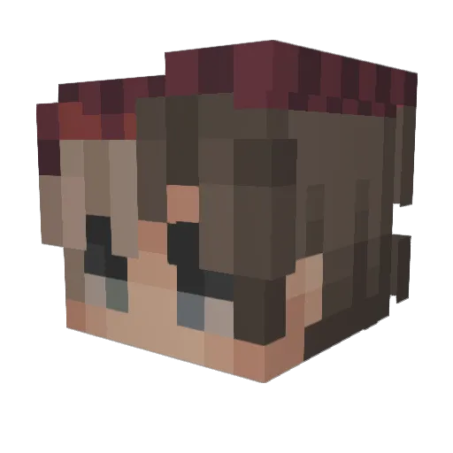 residentials Minecraft avatar head, 3D render