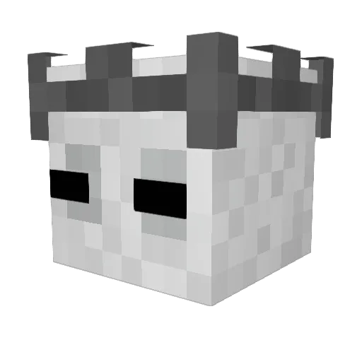 resill Minecraft avatar head, 3D render