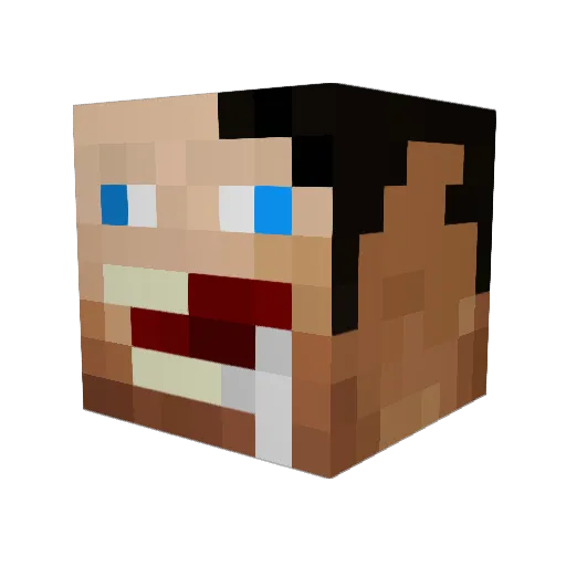 resistance654 Minecraft avatar head, 3D render