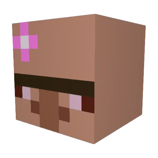 resla1000 Minecraft avatar head, 3D render