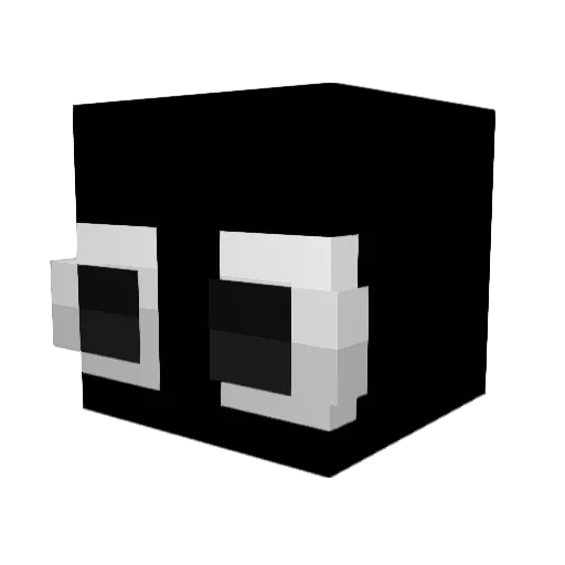 resleep Minecraft avatar head, 3D render