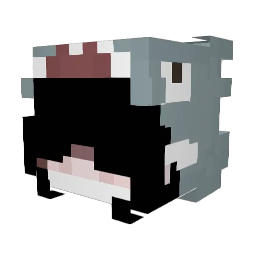 resocialization Minecraft avatar head, 3D render